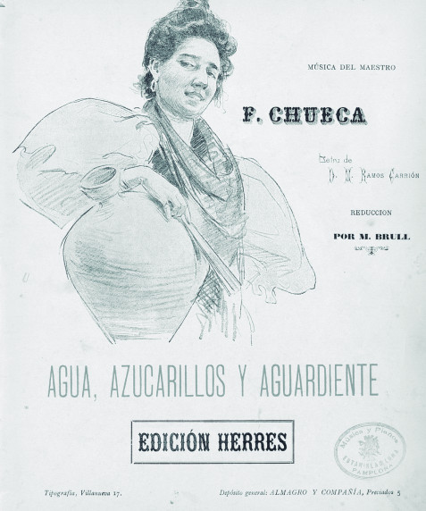 Partitura de Agua, azucarillos y aguardiente. [N. 2,. Coro de barquilleros]