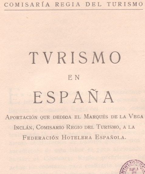 Portada del libro Turismo en España