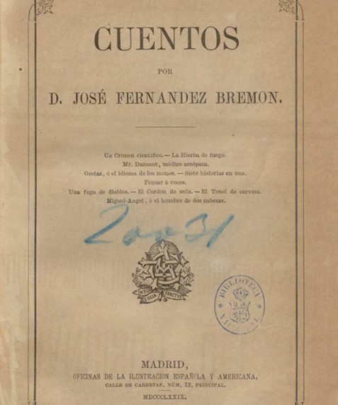 Cuentos. Fernández Bremón, José