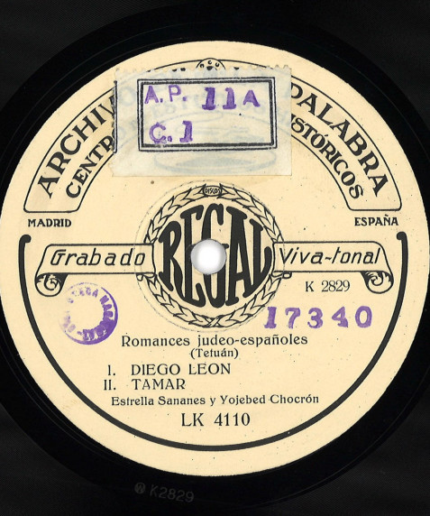 Disco de Romances judeo españoles :[de] Tetuán