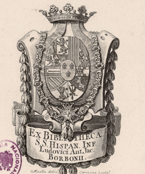 [Ex libris del Infante Don Luis de Borbón]