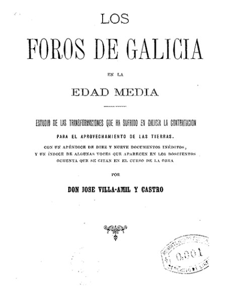 Los foros de Galicia en la Edad Media