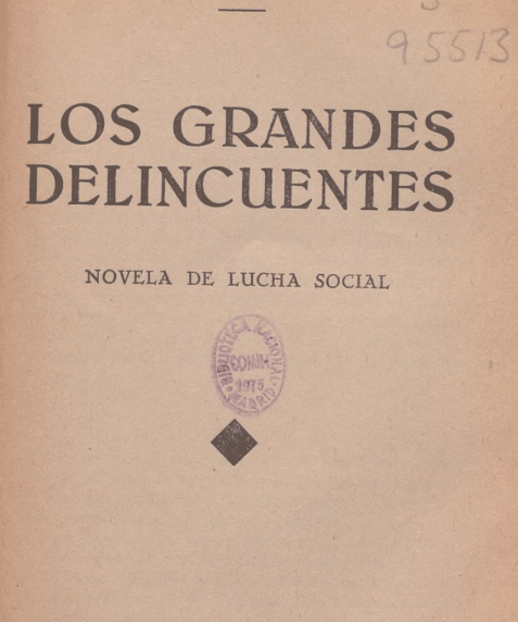 Cubierta de Los grandes delincuentes