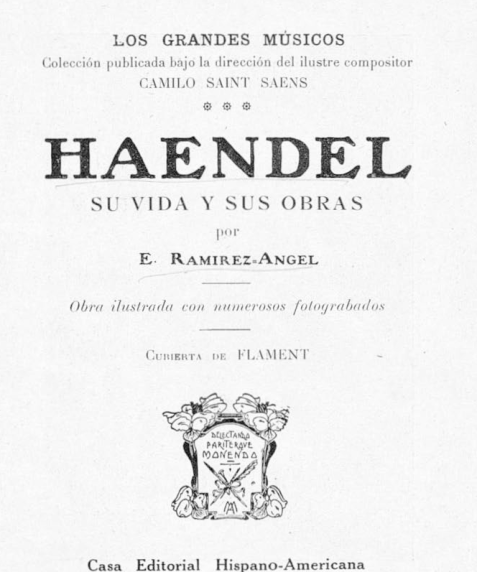 Portada Haendel:su vida, sus obras