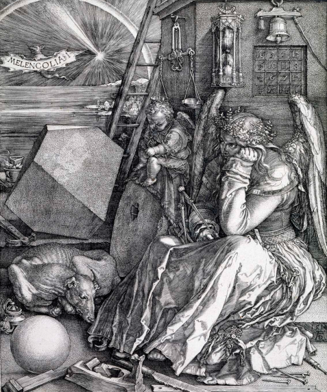 La Melancolía de Alberto Durero (1514, estampa a buril)