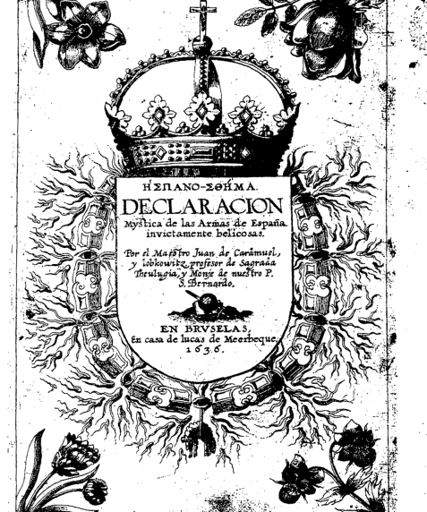 Poratada de Declaracion mystica de las armas de España, invictamente belicosa