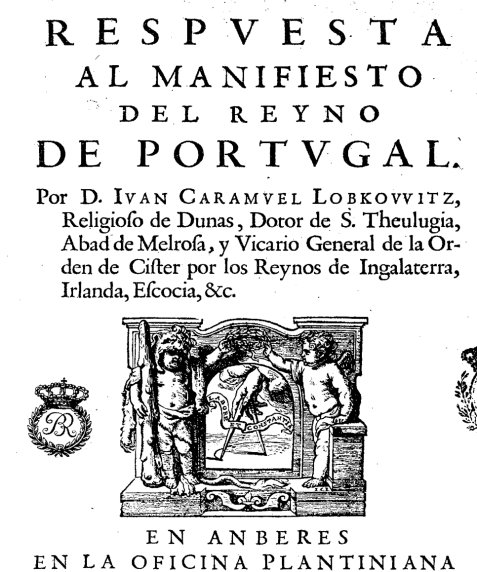 Portada de Respuesta al manifiesto del Reyno de Portugal