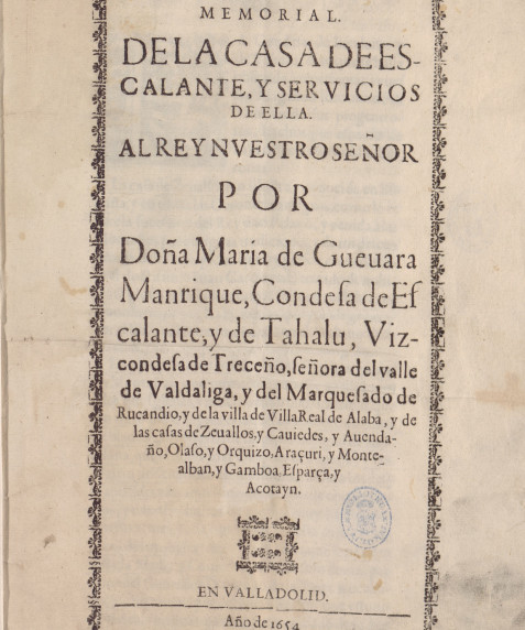 Memorial de la casa de Escalante, y servicios de ella 