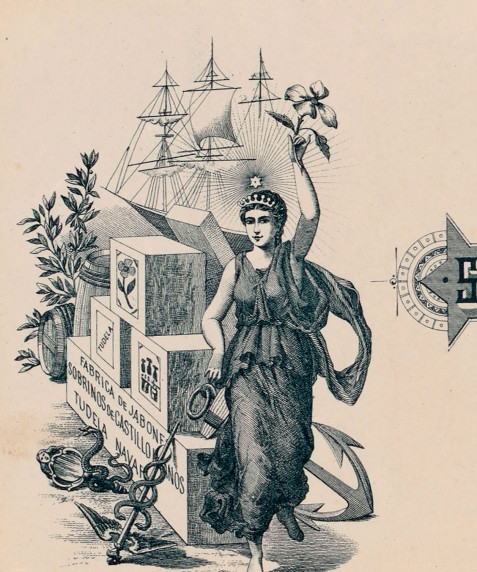 [Colección de facturas y papeles de cartas comerciales. Productos de higiene y perfumería]