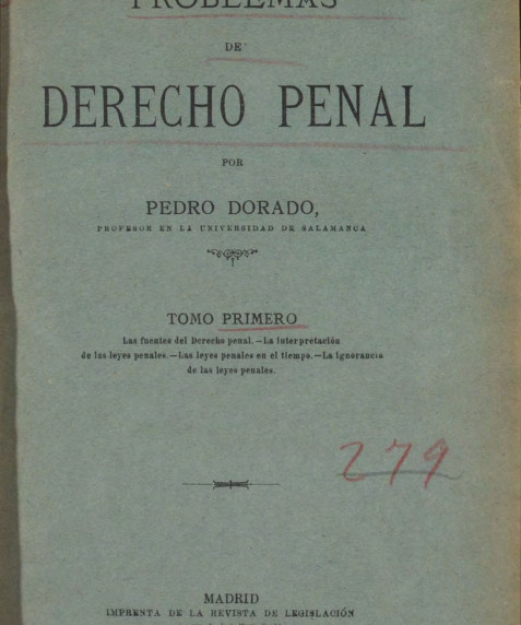Problemas del Derecho Penal