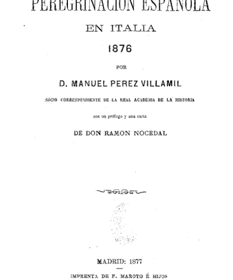 La peregrinación española en Italia (Ramón Nocedal)