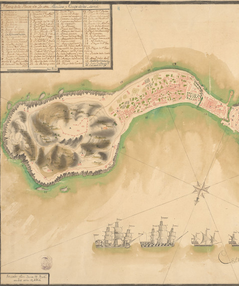 Plano de la Plaza de Zeuta, Almina y Campo de los Moros