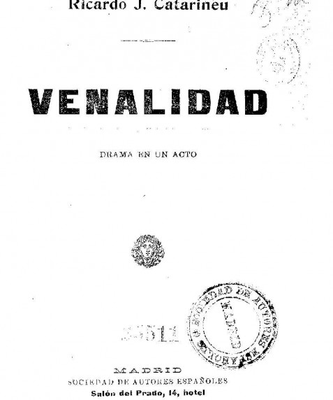 Catarineu, Ricardo J. Venalidad