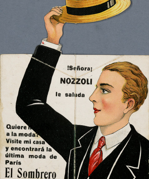 Tarjetas y prospectos de productos y establecimientos comerciales.. Figuras y retratos de hombres]