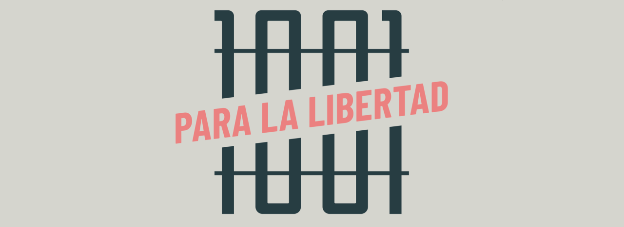 Gráfica de la exposición 'Para la libertad. El proceso 1001 contra la clase trabajadora'
