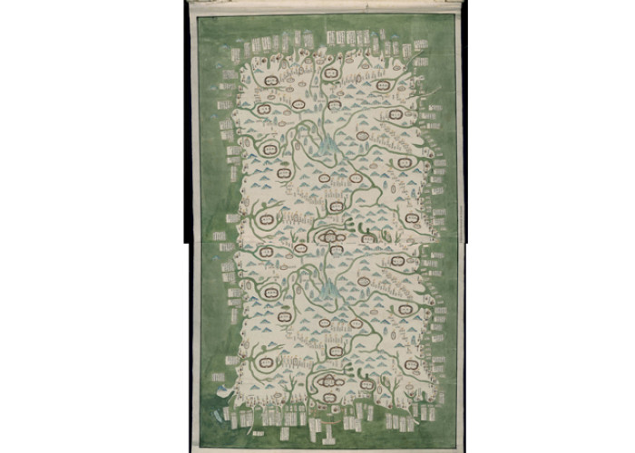 Mapa manuscrito de la isla de Hainán (China); Anónimo, BNE, ca. 1835