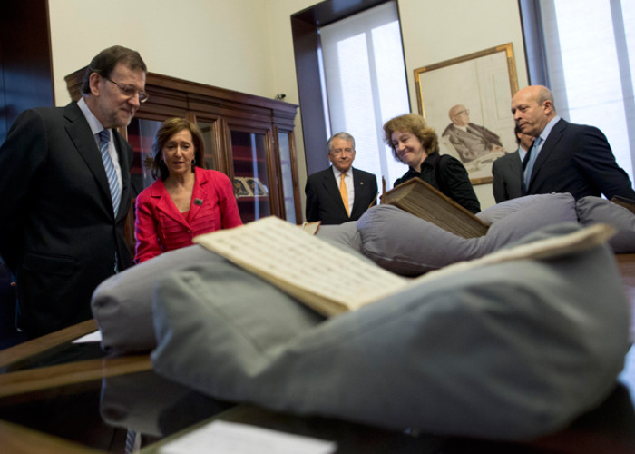 Visita del Presidente del Gobierno, Mariano Rajoy, a la Biblioteca Nacional de España 21/05/2013