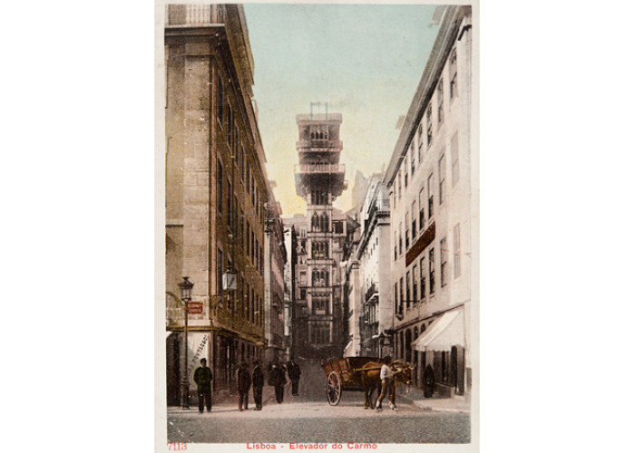 Lisboa, Elevador do Carmo. Biblioteca Nacional de España, 17/TP/357