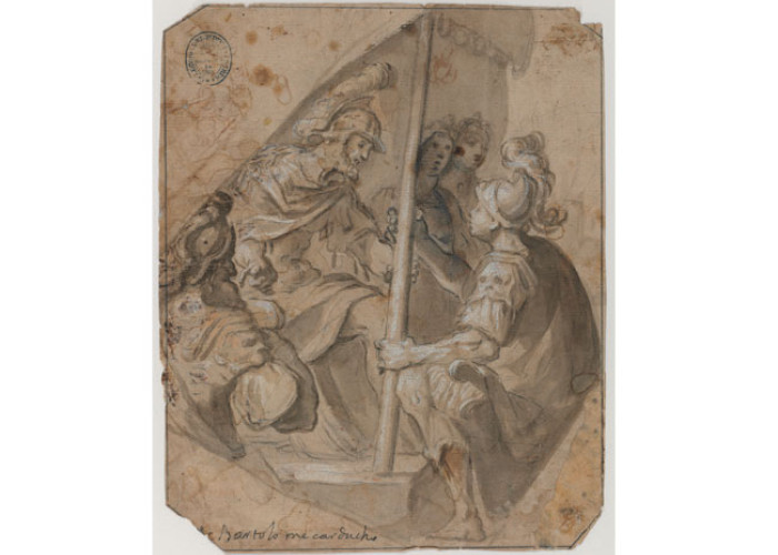 Agamenón pidiendo a Aquiles que le devuelva a su esclava Briseida, de Vicente Carducho. DIB/13/9/61