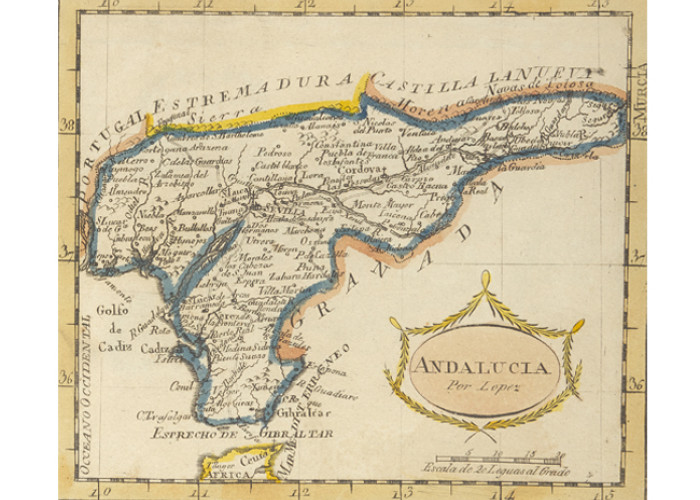 Mapa de Andalucía, Tómas López, BNE (ca. 1812) Mapa de Andalucía, Tómas López, BNE (ca. 1812)