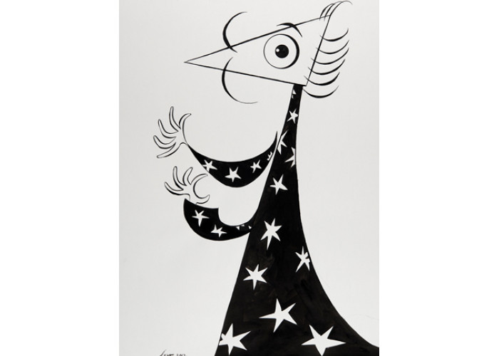 Siro López Lorenzo: caricatura de Salvador Dalí. Biblioteca Nacional de España