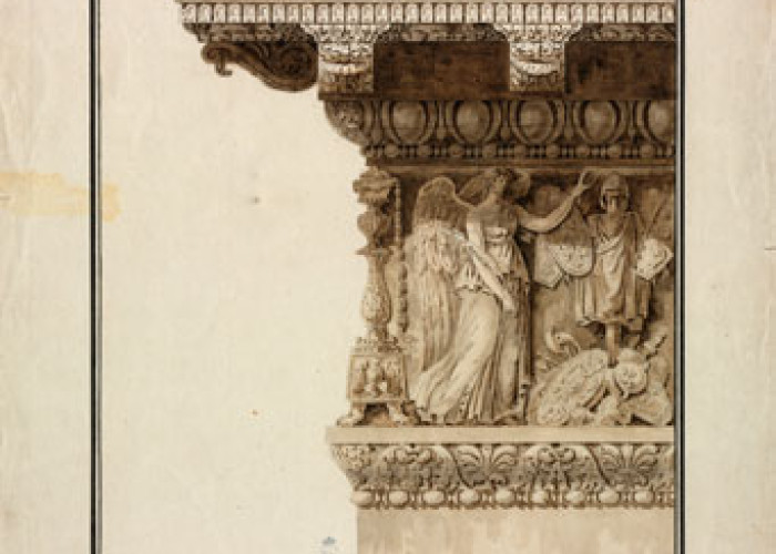 Entablamento de un orden corintio romano (1800-1810)