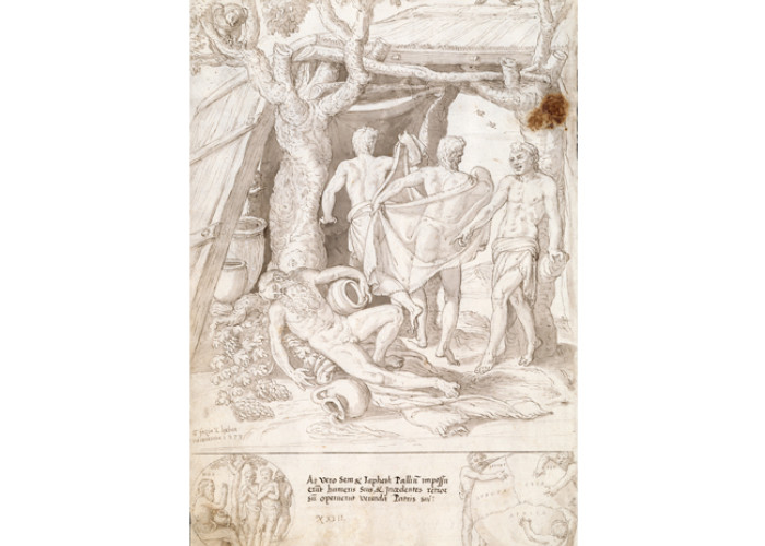 Embriaguez de Noé, en De aetatibus mundi imagines (1545-1573), BNE, Francisco de Holanda Embriaguez de Noé, en De aetatibus mundi imagines (1545-1573), BNE, Francisco de Holanda