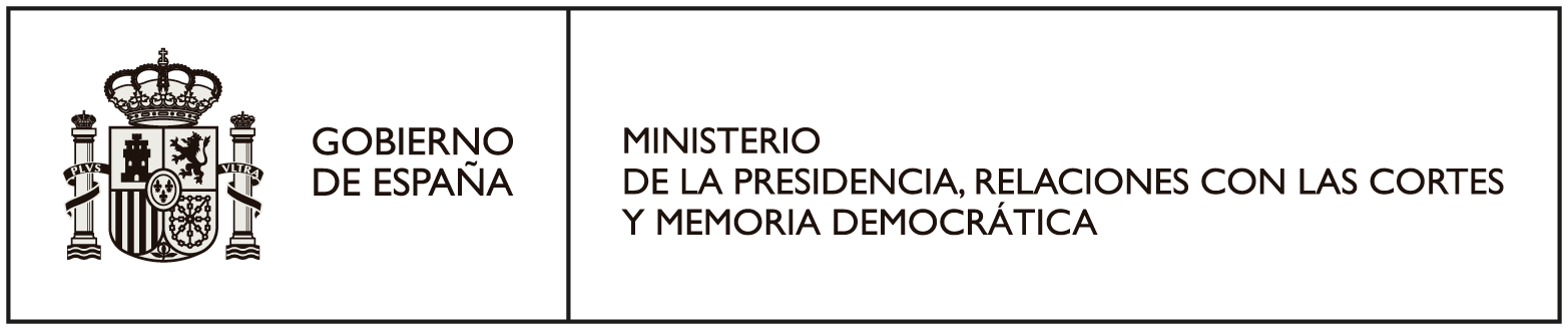 Ministerio de la Presidencia, Relaciones con las Cortes y Memoria Democrática