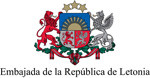 Logotipo de la  Embajada de la República de Letonia en España 