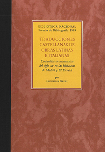 Traducciones castellanas de obras latinas e italianas Traducciones castellanas de obras latinas e italianas