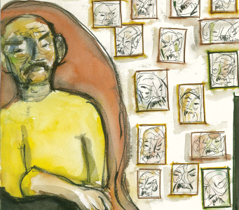 Autorretraro José Hierro (Ⓒ Fundación José Hierro)