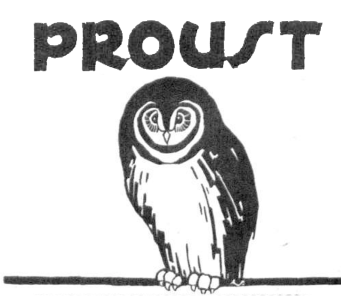 Proust caricaturizado como una lechuza