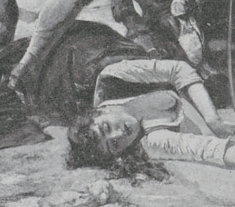 Manuela Malasaña muerta a los pies de su padre mientras se bate con un soldado francés