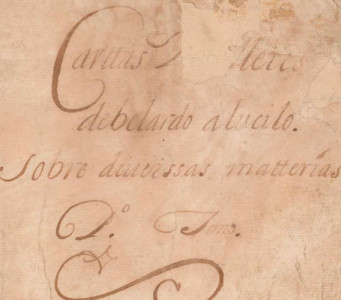 Portada del epistolario de Lope y el duque de Sessa Portada del epistolario de Lope y el duque de Sessa