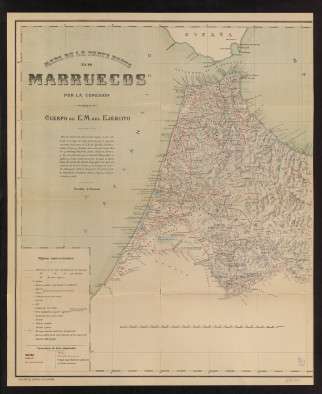 Mapa de la parte Norte de Marruecos