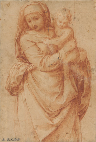 Estudio para la Madre con el Niño en el fresco de la multiplicación de los panes y los peces en el refectorio de San Pietro al Po de Cremona