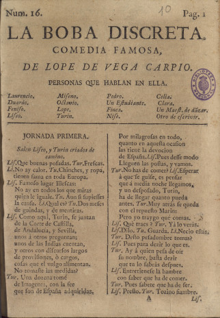 Portada La boba discreta