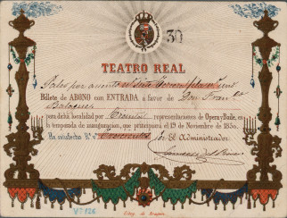  [Billete de abono con entrada]