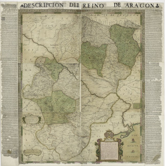 Aragón de Ioan Baptista Lavaña [Material cartográfico] : Dedicada a los illustrissimos Señores Diputados del Reyno de Aragón…