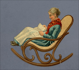 Chaise berceuse de grand père et toute la famille