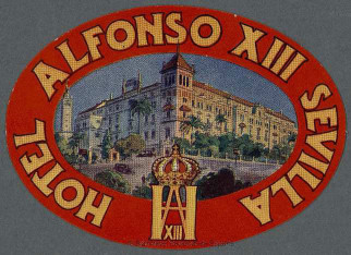 [Colección de etiquetas de hoteles de Sevilla]