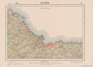 Gijón (Asturias). Mapas topográficos. 1941.