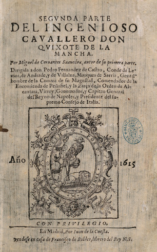 Segunda parte del ingenioso cauallero don Quixote de la Mancha 