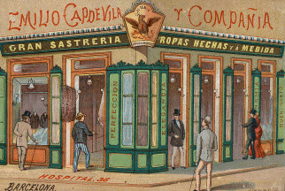 [Tarjetas y prospectos de productos y establecimientos comerciales.. Varias figuras]