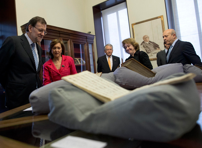 Visita del Presidente del Gobierno, Mariano Rajoy, a la Biblioteca Nacional de España 21/05/2013