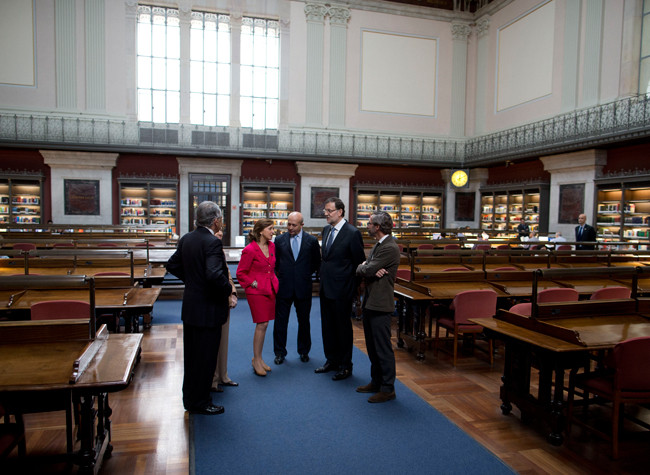 Visita del Presidente del Gobierno, Mariano Rajoy, a la Biblioteca Nacional de España 21/05/2013