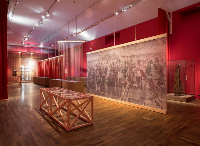 Imagen del montaje de la exposición. Biblioteca Nacional de España