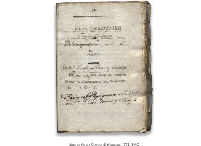 José de Viera y Clavijo: El Hieroteo, 1779. EMC