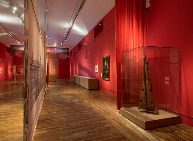 Imagen del montaje de la exposición. Biblioteca Nacional de España