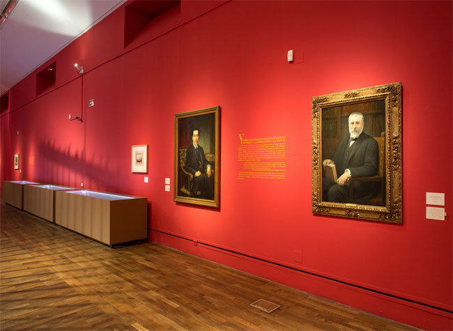 Imagen del montaje de la exposición. Biblioteca Nacional de España